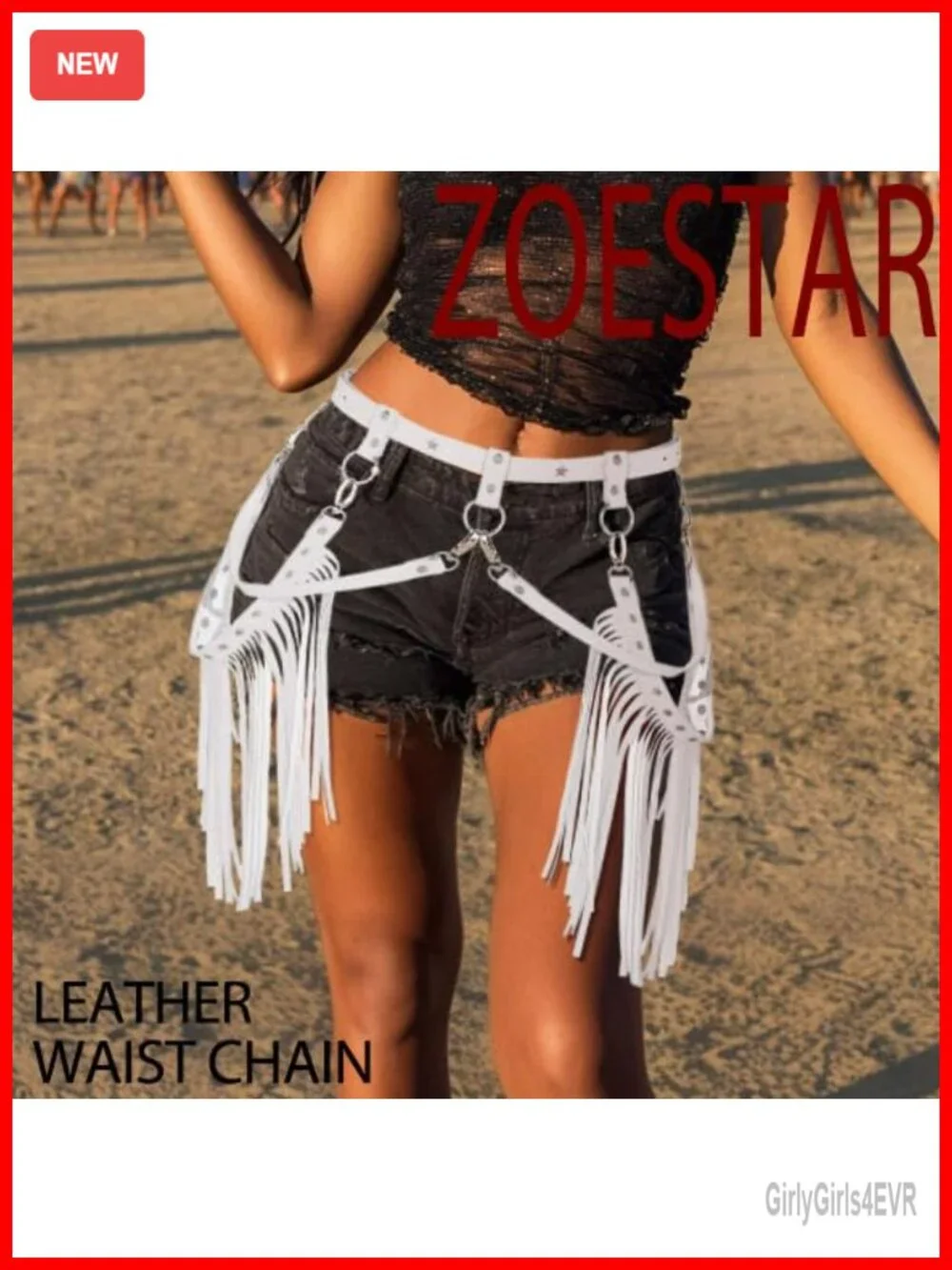 Fringe Belt Cowgirl PU Leather Western Costume Adjustable Waist